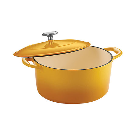 Bestow 5.5 Quart Enameled Cast Iron Covered Round Dutch Oven - Sunrise