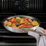 Friteuse professionnelle antiadhésive en aluminium de 5,5 litres avec couvercle Fusion - Satin