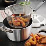 Friteuse professionnelle antiadhésive en aluminium de 5,5 litres avec couvercle Fusion - Satin