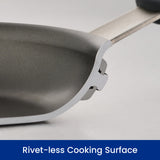 Friteuse professionnelle antiadhésive en aluminium de 5,5 litres avec couvercle Fusion - Satin