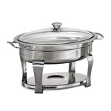 Proline 4.2 Quart Stainless Steel Oval Chafing Dish