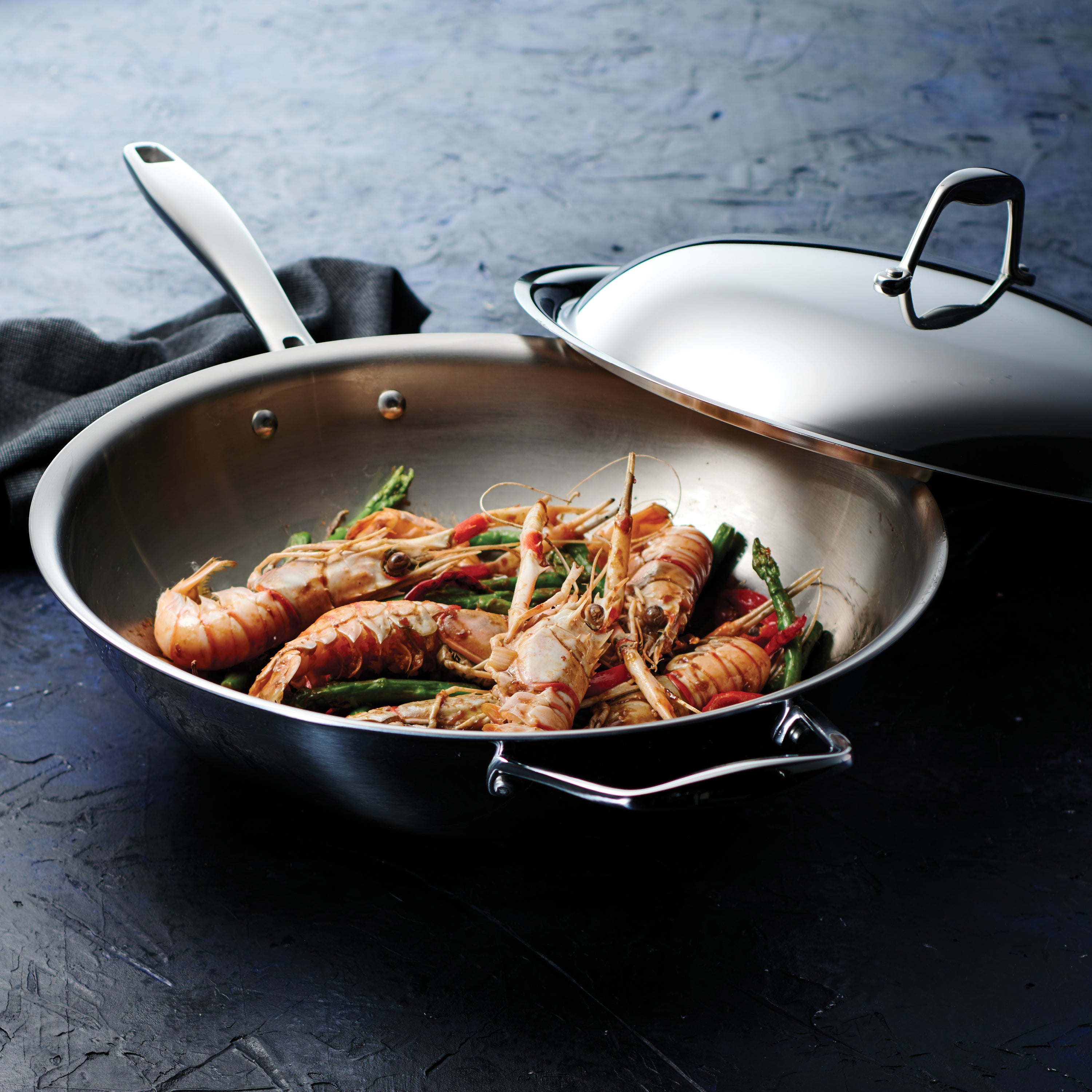 Signature 12.5 Inch Tri-Ply Clad Stainless Steel Wok – Tramontina