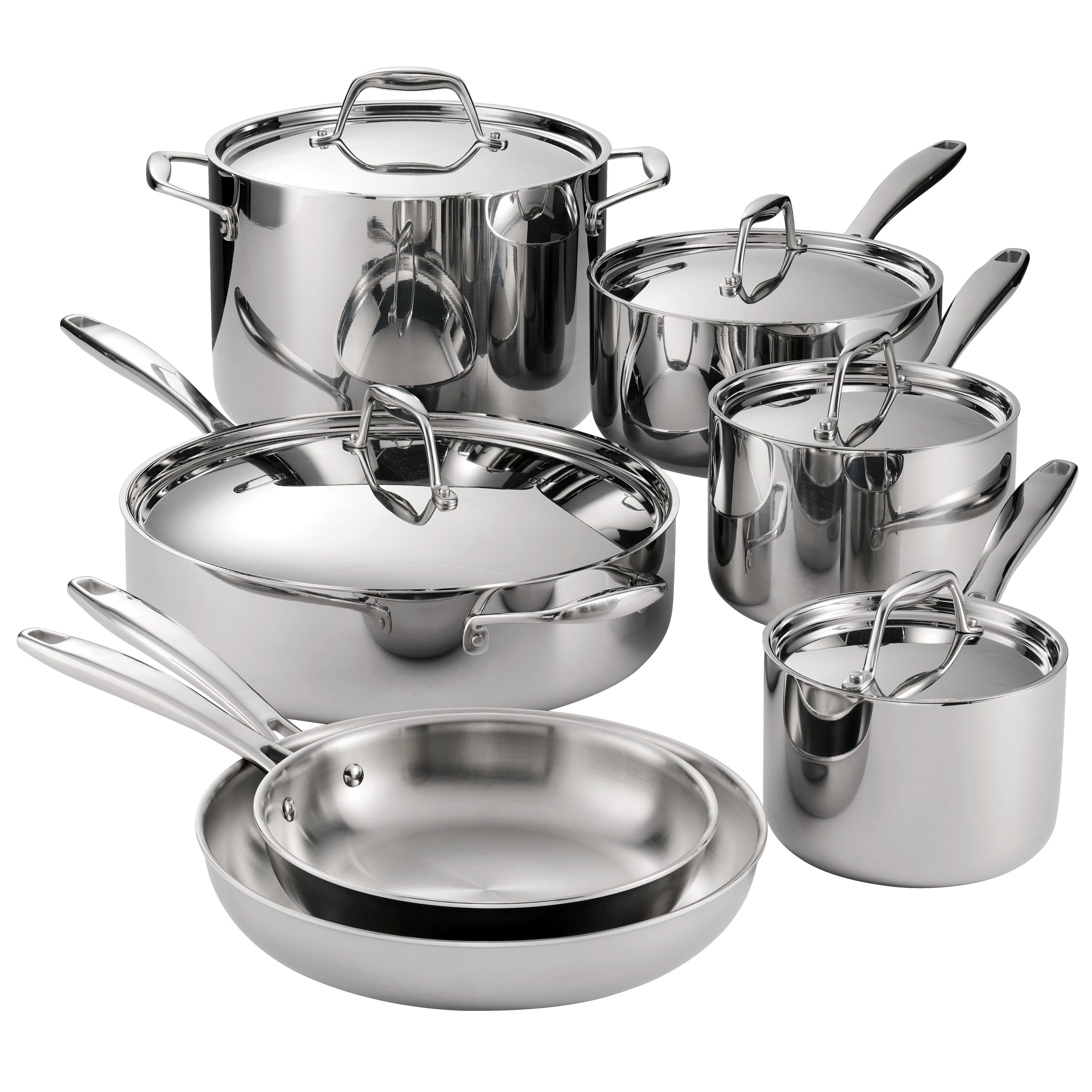 Signature Tri-Ply Clad Stainless Steel Cookware Set – Tramontina