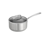 Tri-Ply Clad Covered Stainless Steel Covered Sauce Pan - Glass Lid