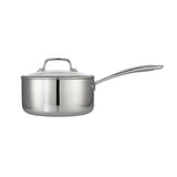 Tri-Ply Clad Covered Stainless Steel Covered Sauce Pan - Glass Lid