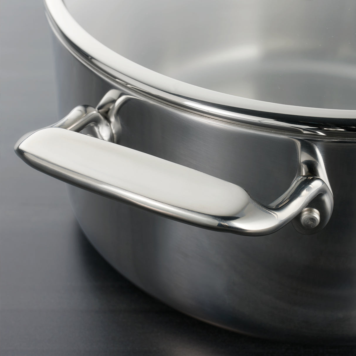 Tri-Ply Clad 5 Quart Stainless Steel Covered Dutch Oven - Glass Lid