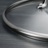 Tri-Ply Clad 5 Quart Stainless Steel Covered Dutch Oven - Glass Lid