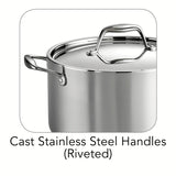 Signature 6 Quart Tri-Ply Clad Stainless Steel Covered Sauce Pot
