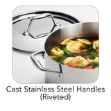Signature 6 Quart Tri-Ply Clad Stainless Steel Covered Sauce Pot